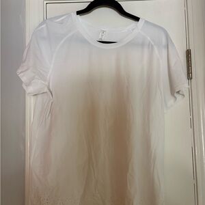 lululemon athletica White split back tee